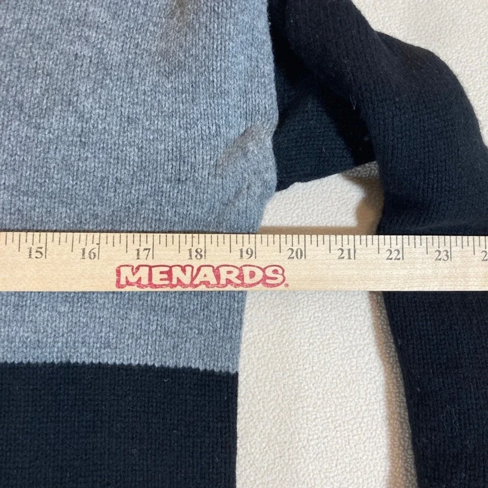 Madewell Cozy Merino Wool Sweater Dress  XXS Black/Grey Colorblock Casual Preppy